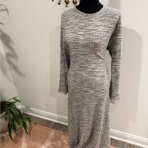 Old Navy Heathered Gray Long Sleeve Dress